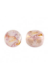 Les perles par Puca® Kalos beads Opaque mix rose/gold ceramic look 03000/15695